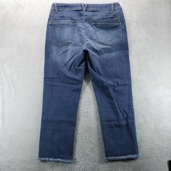 Democracy Jeans Womens 12 Blue Straight High Rise Stretch Ab Technology Denim - Picture 2 of 3